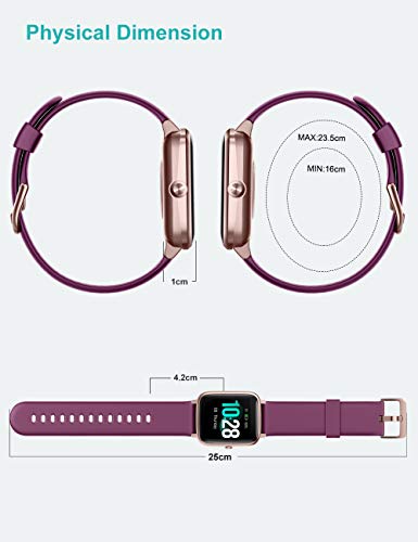 Willful smart watch online band size